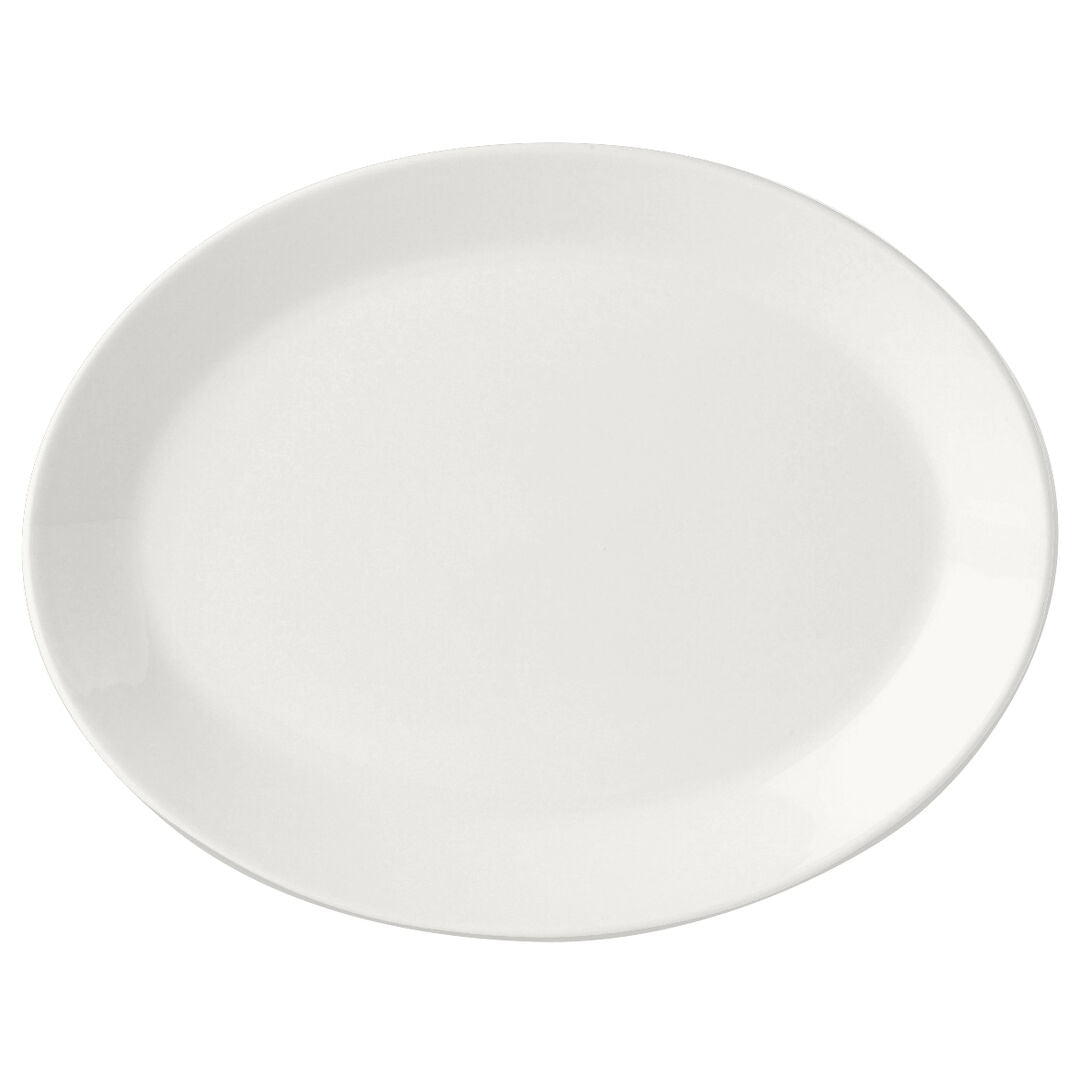 Simplicity White Oval Coupe Plate 39cm (15 1/2") - Pack 6