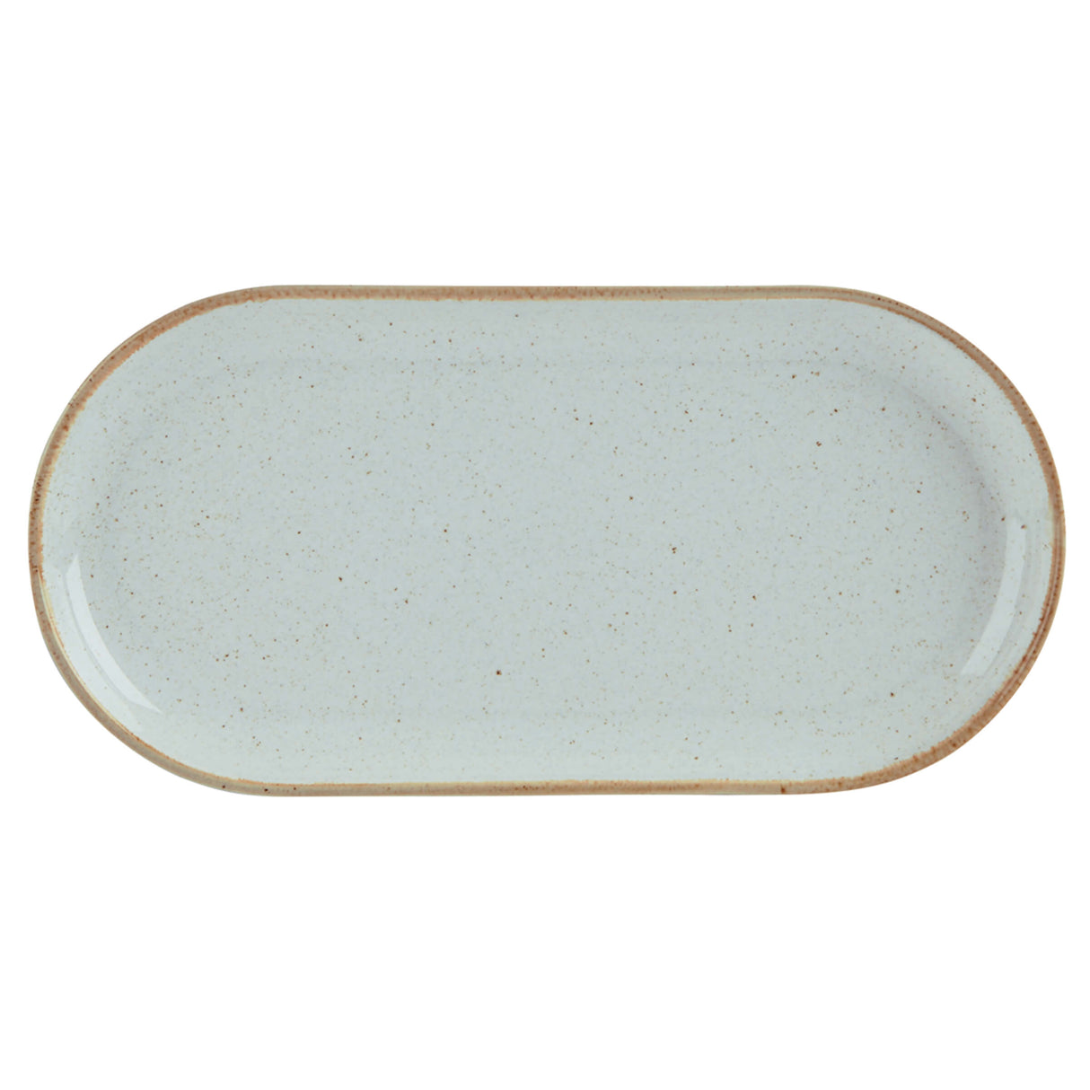 Stone Narrow Oval Plate 30cm