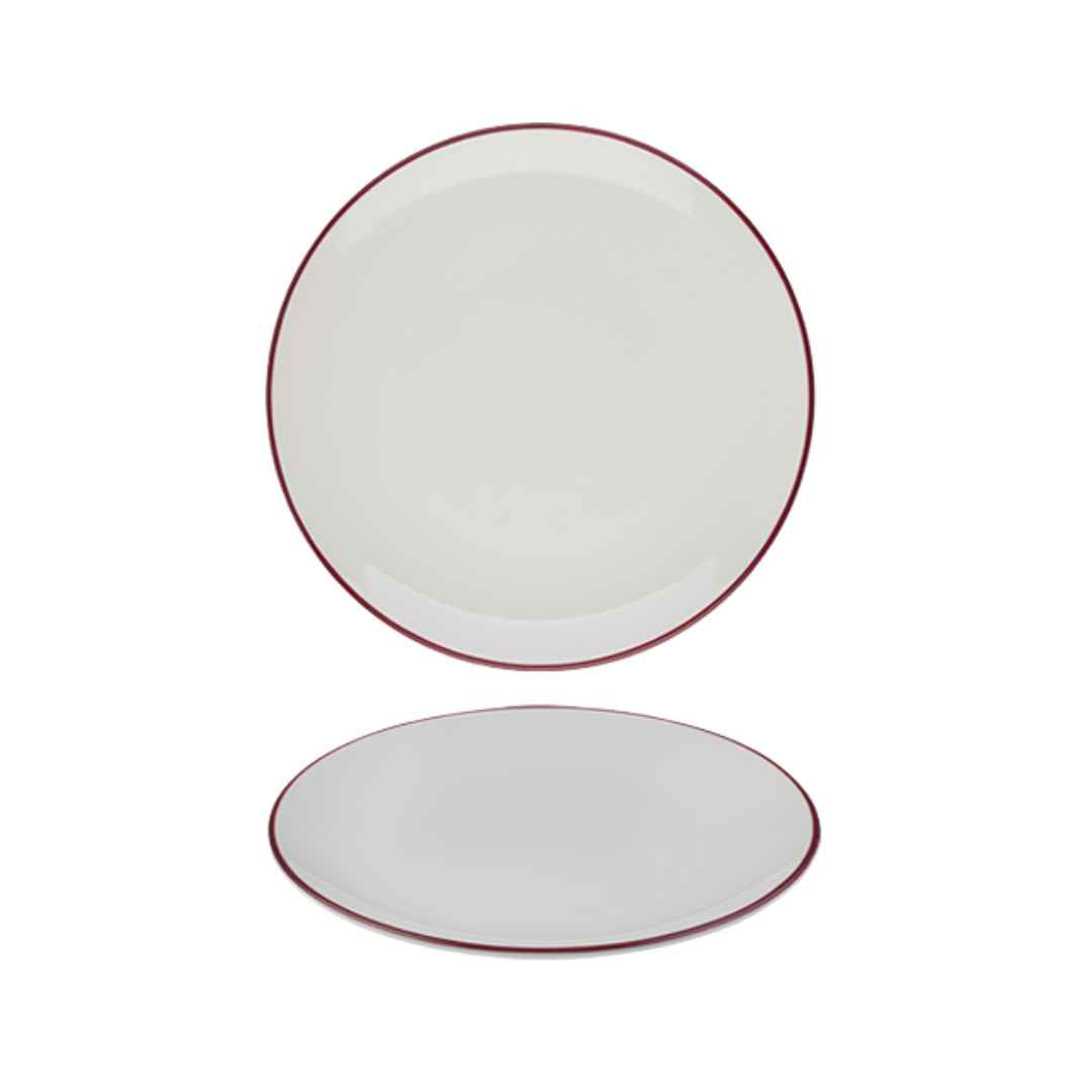 Modest Maroon Coupe Plate 25cm / 9.75"" - Pack 12