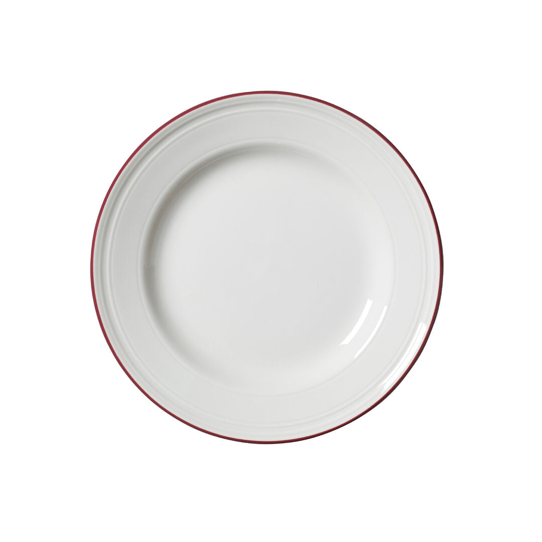 Bead Maroon Band Plate 20.25cm (8") - Pack 12
