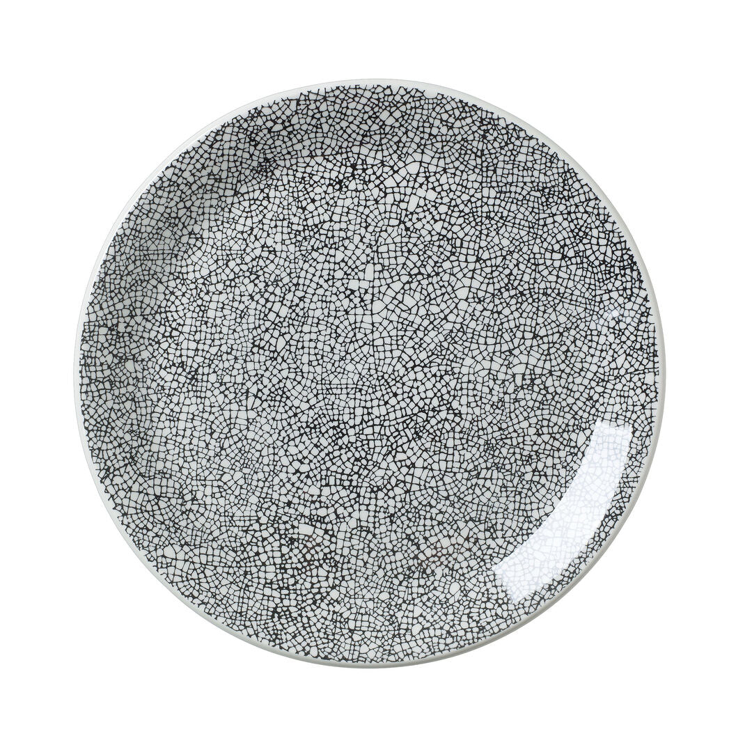Ink Crackle Black Coupe Plate 25.25cm (10") - Pack 12