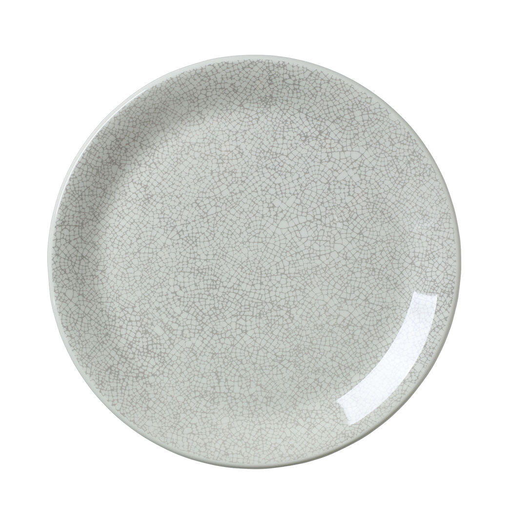 Ink Crackle Grey Coupe Plate 25.25cm (10") - Pack 12
