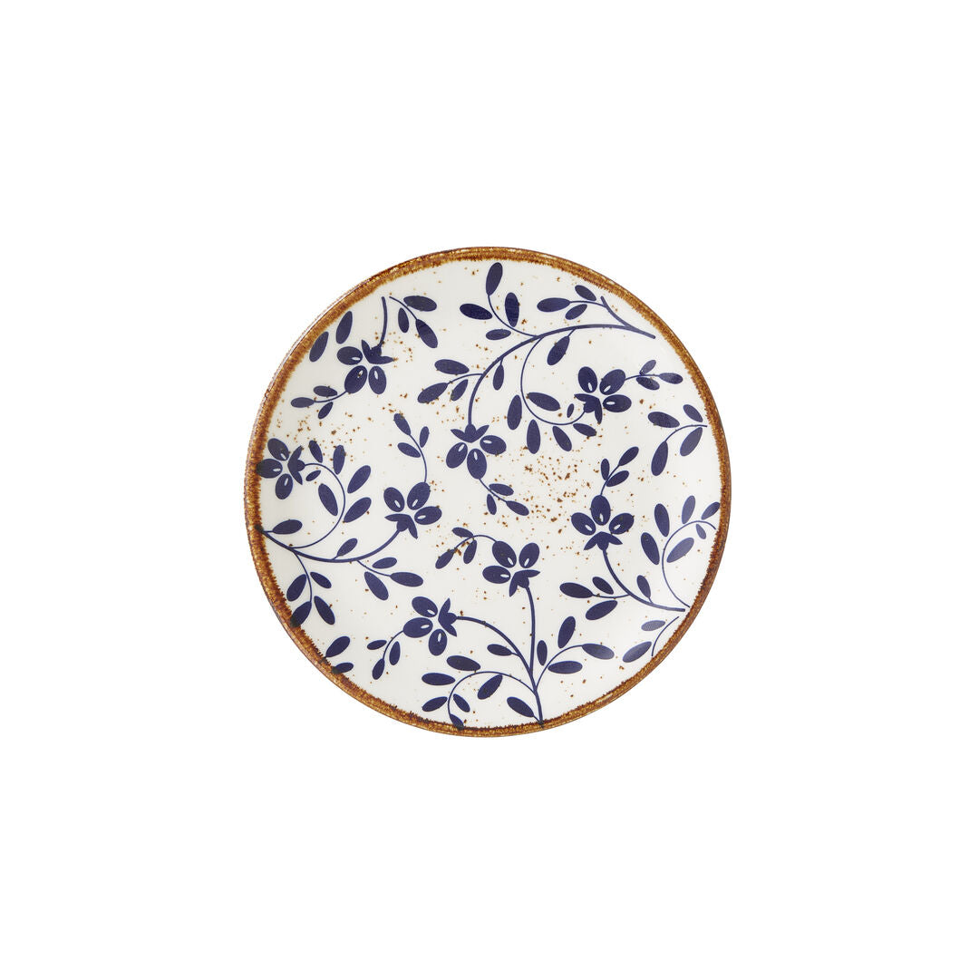 Flora Blue Coupe Plate 15.25cm (6") - Pack 12
