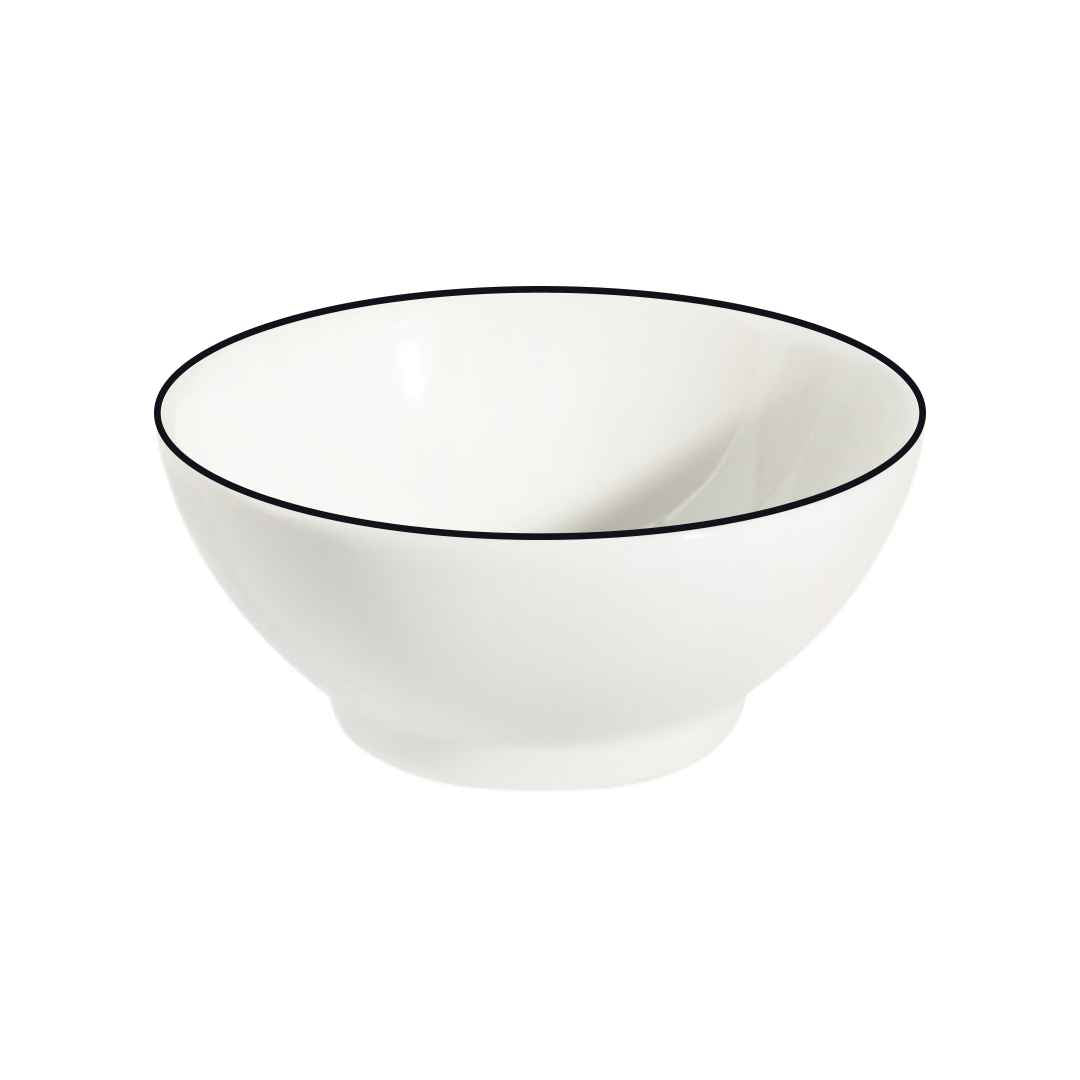 Modest Black Footed Bowl 14cm / 5.5" 450ml / 15.75oz - Pack 12
