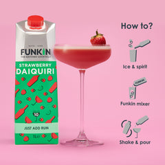 Funkin Strawberry Daiquiri Cocktail Mixer 1Ltr
