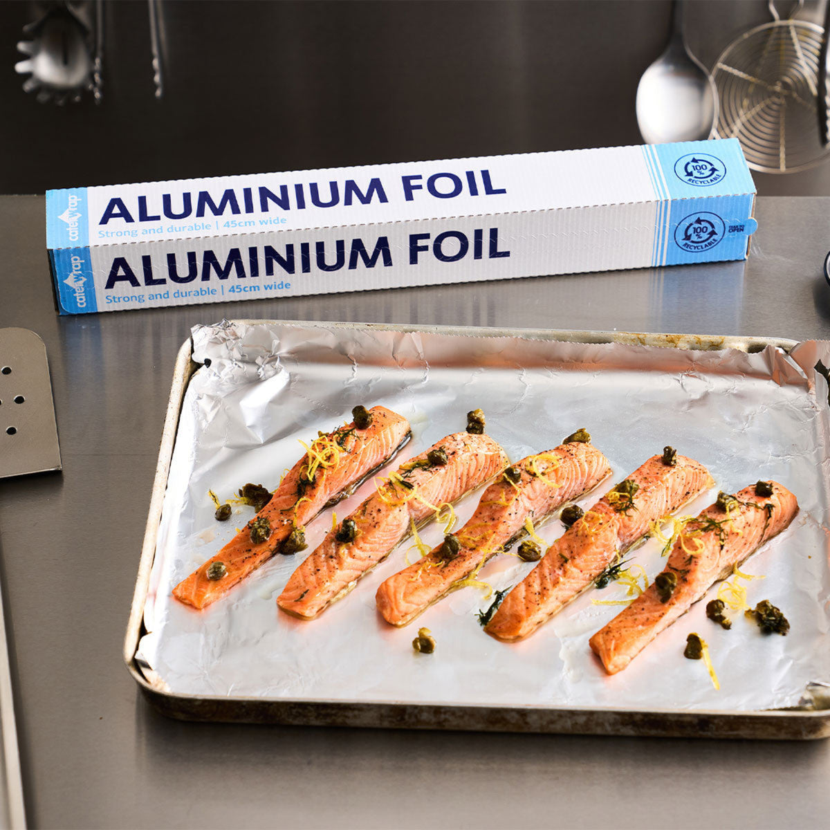 Caterwrap Catering Aluminium Foil Roll 450mm x 75m