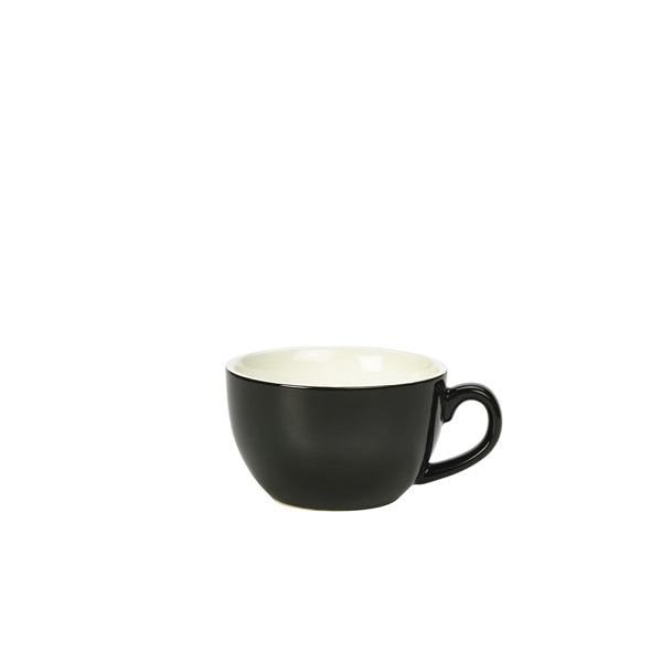 Genware Porcelain Black Bowl Shaped Cup 17.5cl/ 6oz