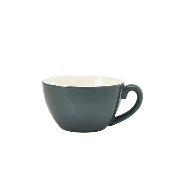 Genware Porcelain Grey Bowl Shaped Cup 34cl/ 12oz