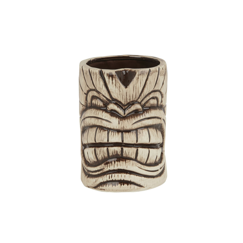 3410 Ceramic Toscano Kanaloa Tiki Mug 450ml Light Coffee Brown