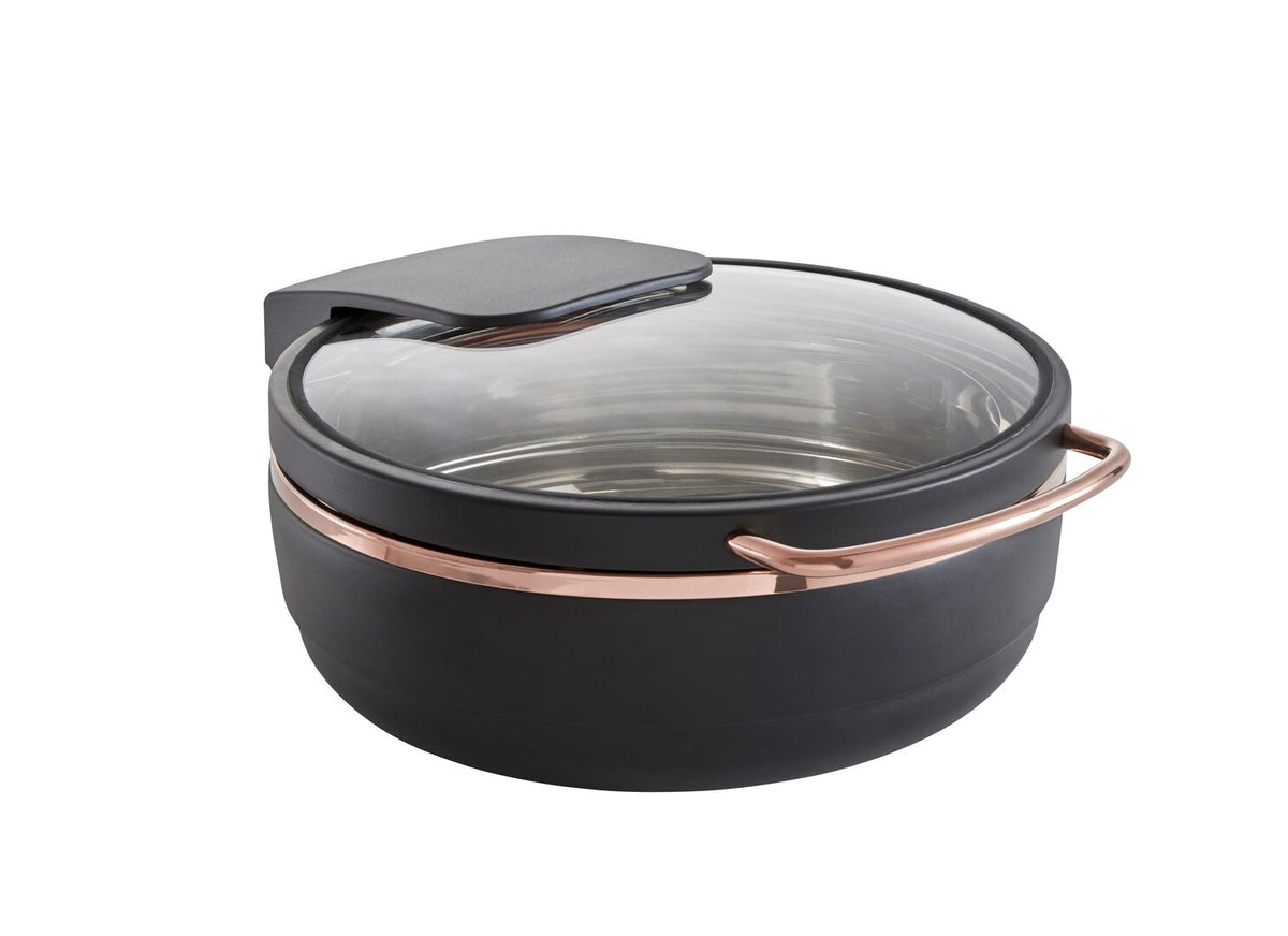 Excellent Black & Copper Round Induction Chafer 39 x 19cm (15 1/3 x 7 1/2") - Pack 1
