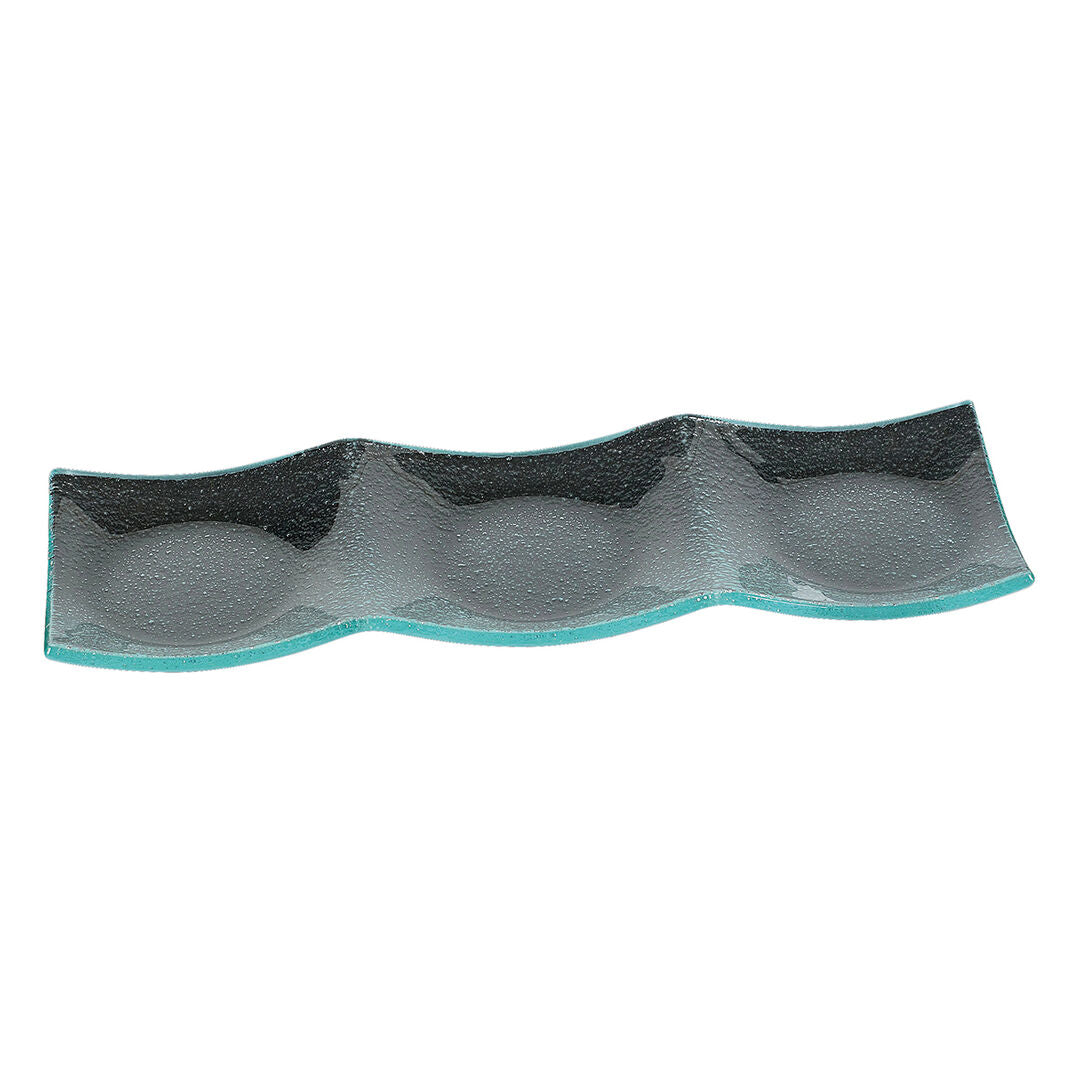 Pockets Glass Rectangle Plate 10 x 31cm (3 7/8 x 12 1/4") - Pack 12