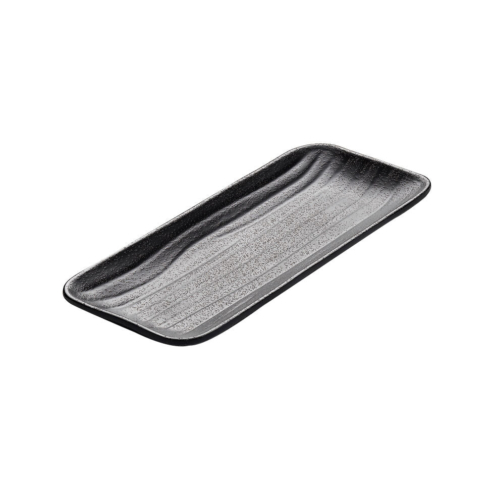 Zen Black Rectangle Tray 11.7 x 2.8cm (4 5/8 x 1 1/8") - Pack 6