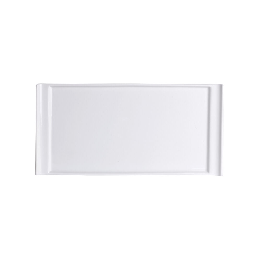 Cafe Porcelain Rectangle Tray Handled 20 x 10cm (7 7/8 x 3 7/8") - Pack 12