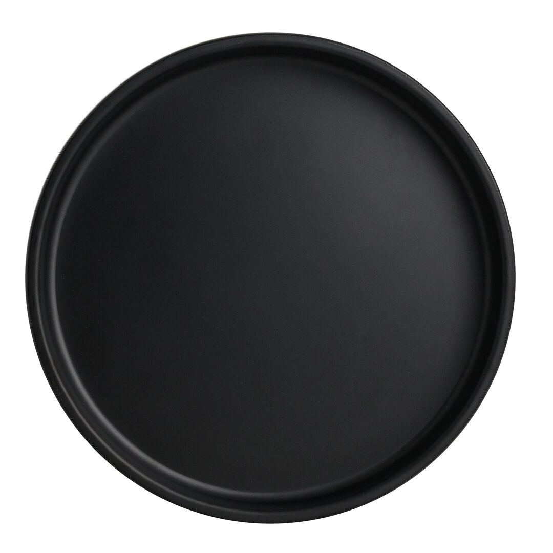 Cali Black Stack Plate 15.9 x 2.2cm (6 1/4 x 7/8") - Pack 6