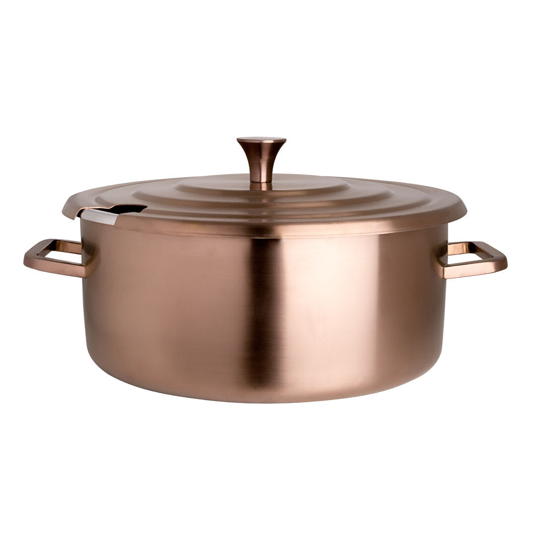 Homestyle Brushed Bronze Round Chafer 38.1 x 31.8 x 13.3cm 5.2ltr (15 x 12 1/2 x 5 1/4" 5 1/2qts) - Pack 1