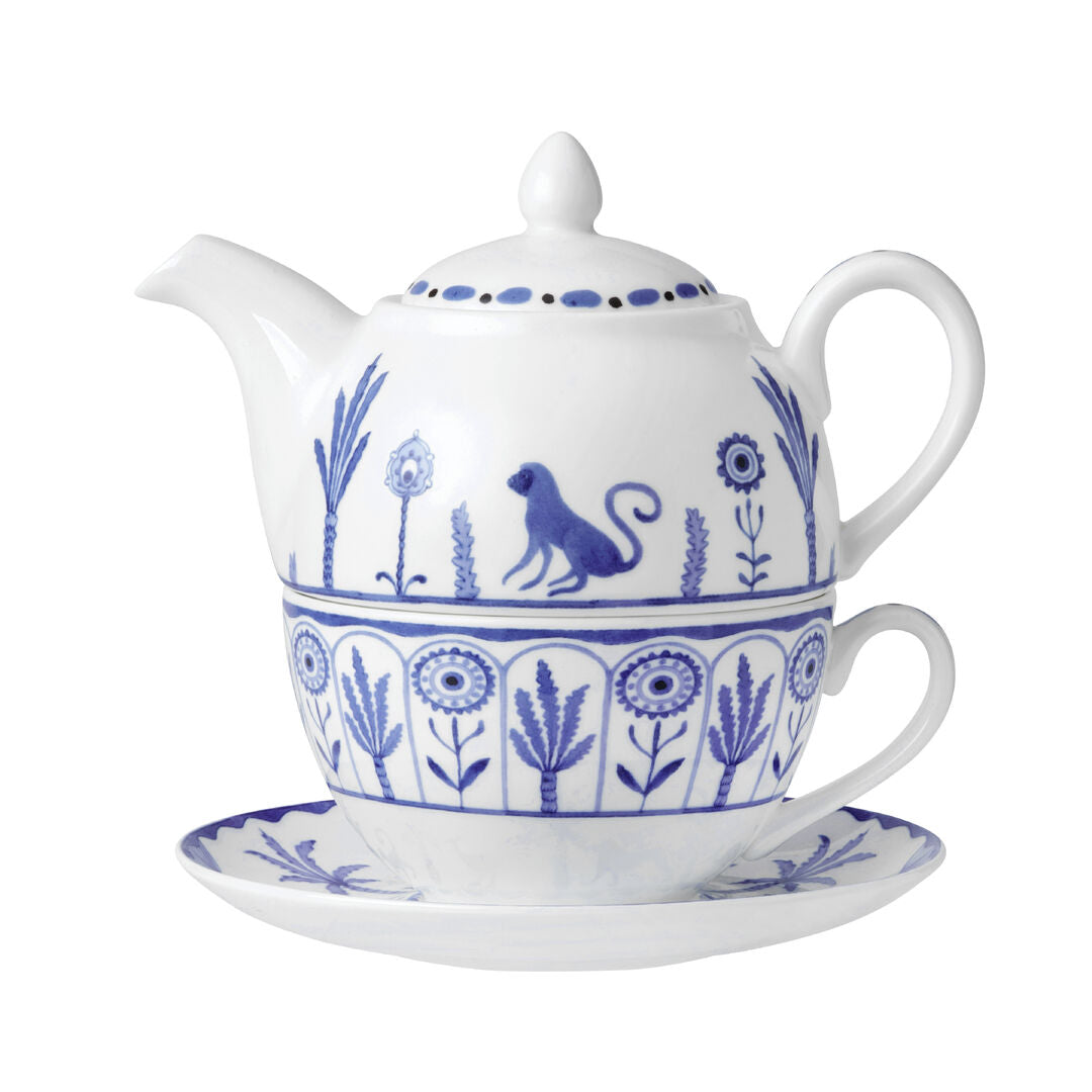 Sultan's Garden Blue Coupe Tea For One Set - Pack 6