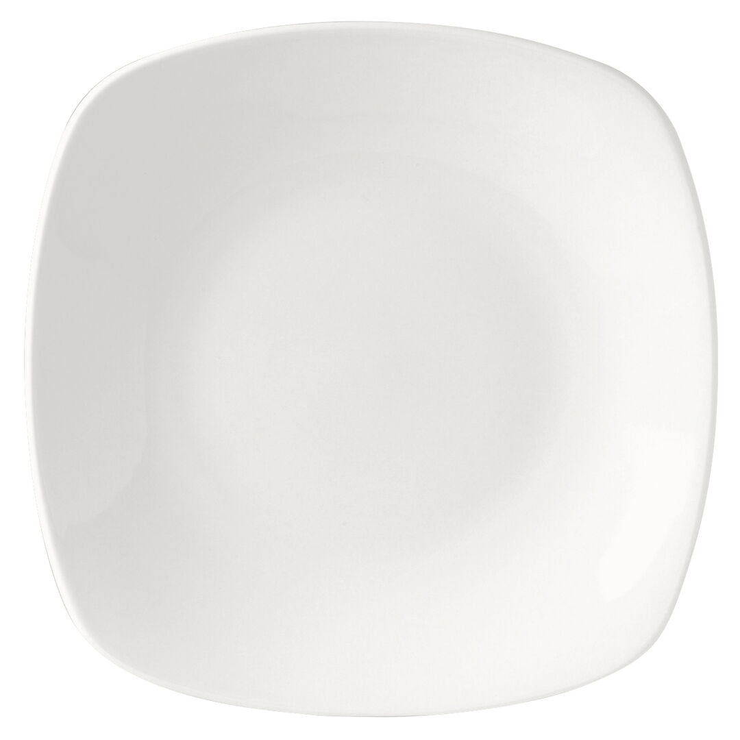 Monaco White Quadro Plate 28cm (11") - Pack 12