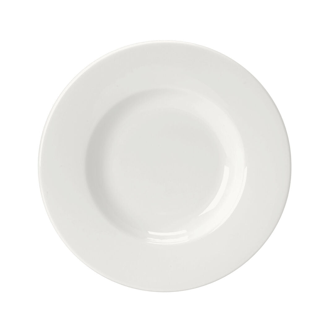 Monaco White Rococo Can Saucer 16.5cm (6 1/2") - Pack 36