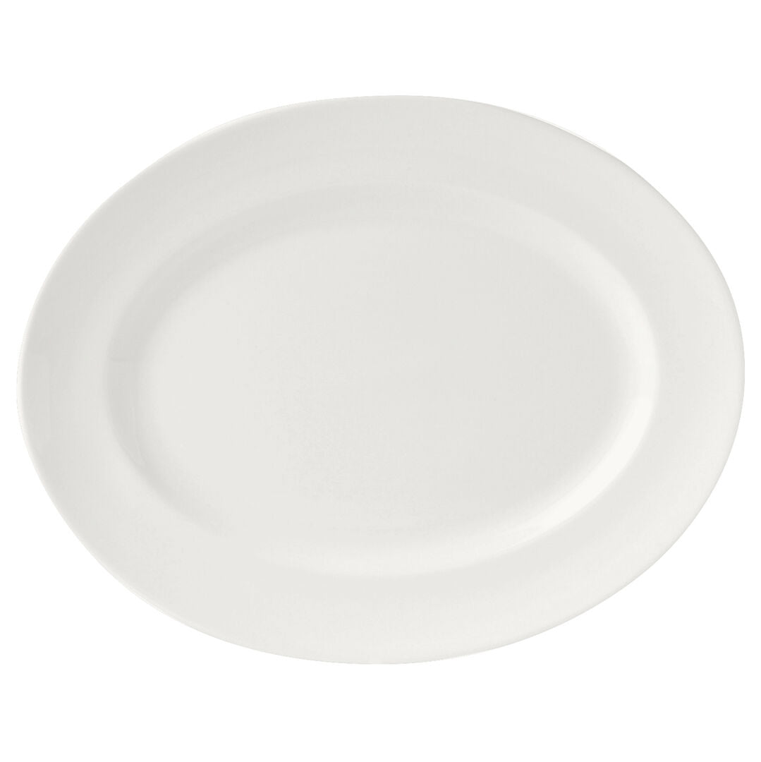 Monaco White Oval Vogue Plate 20.25cm (8") - Pack 24