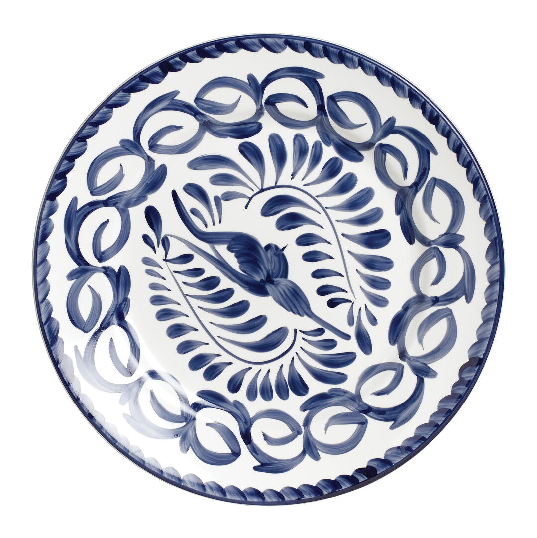 Puebla Blue Rolled Edge Plate 16cm (6 1/4") - Pack 24