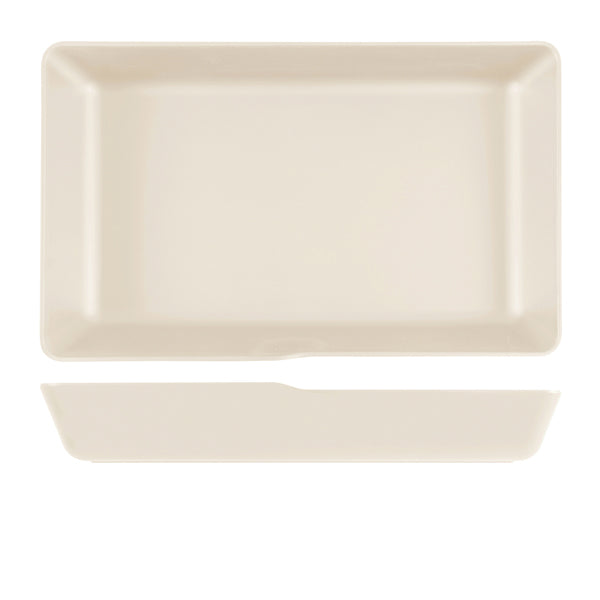 White Copenhagen Melamine GN 1/1 Deep Dish 53 x 32.5 x 8cm