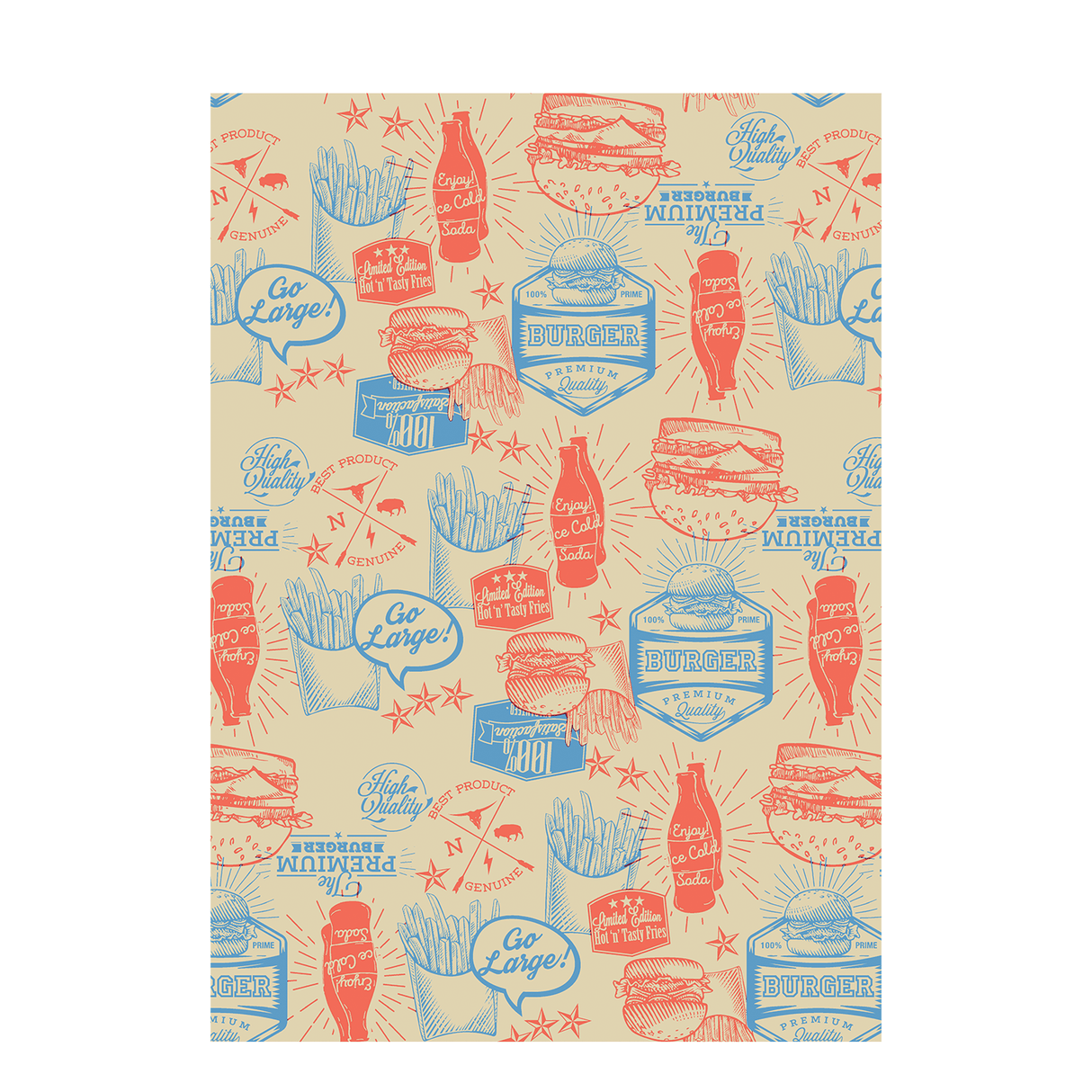 Burger Presentation Paper 10 x 17" (25.5 x 43cm)