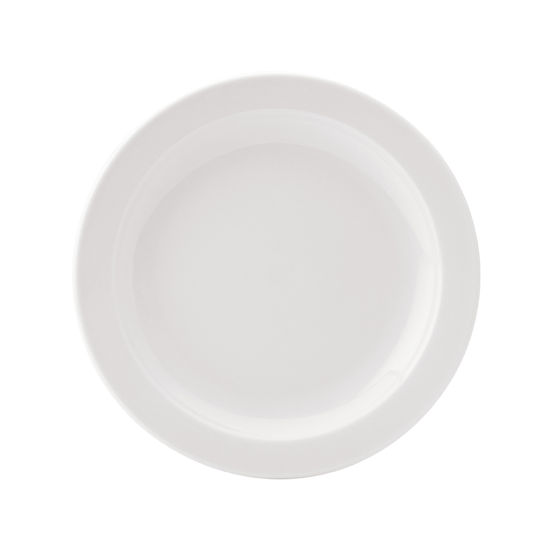 Pure White Narrow Rim Plate 8" (20.6cm)