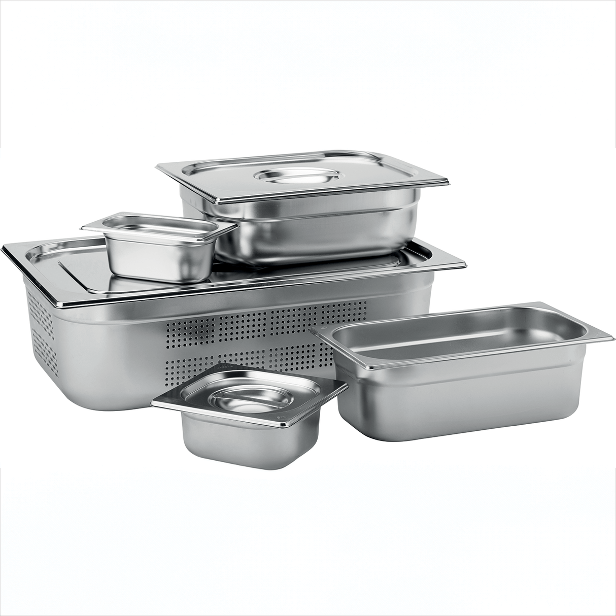Stainless Steel Perforated GN 1/1 Pan 10cm Deep