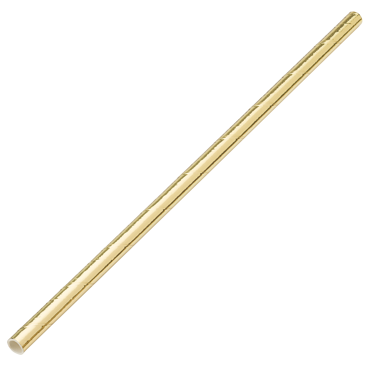 Paper Solid Gold Straw 8" (20cm)
