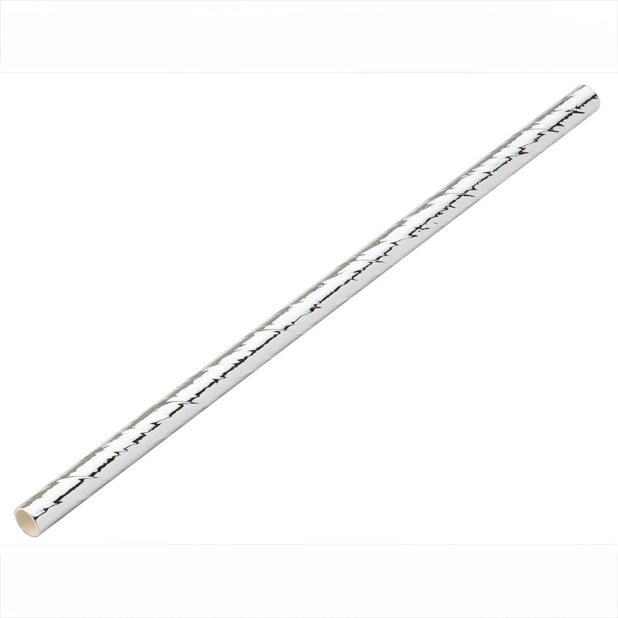 Paper Silver Cocktail Straw 5.5" (14cm) 5mm Bore