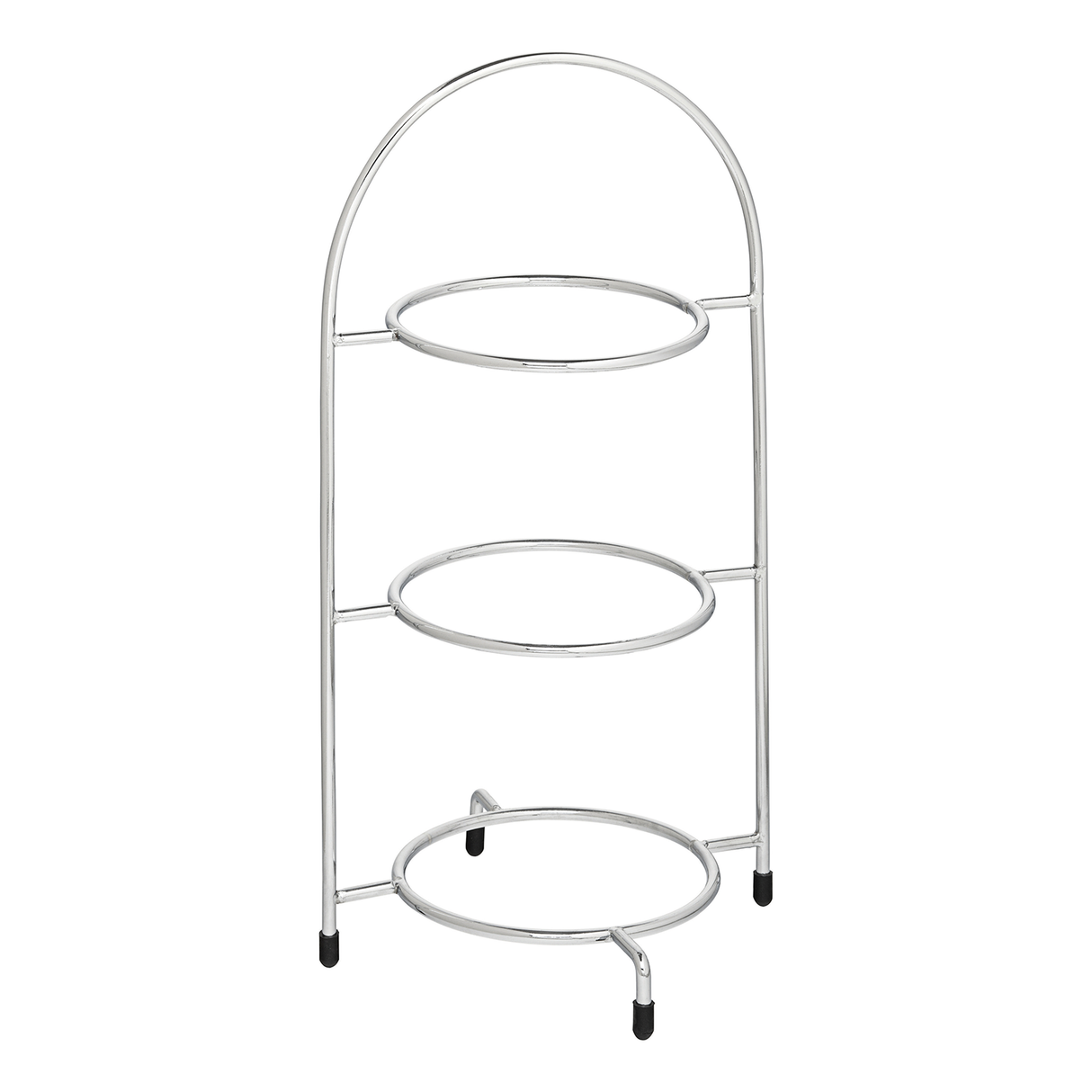 Chrome 3 Tier Plate Stand 15.5" (39cm)