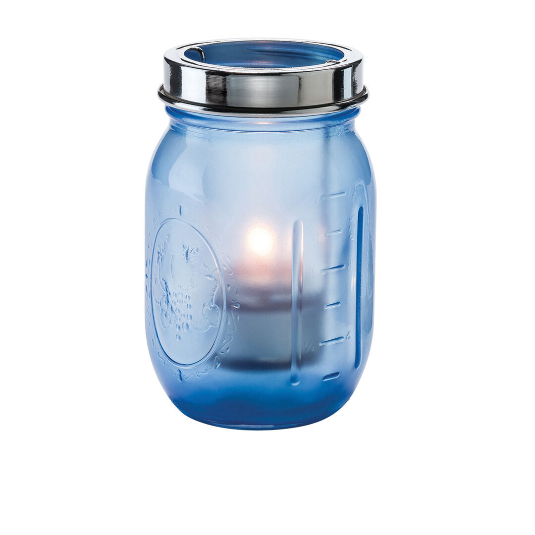 Firefly Satin Dark Blue Glass Lamp With Cradle And Handle - Pack 12