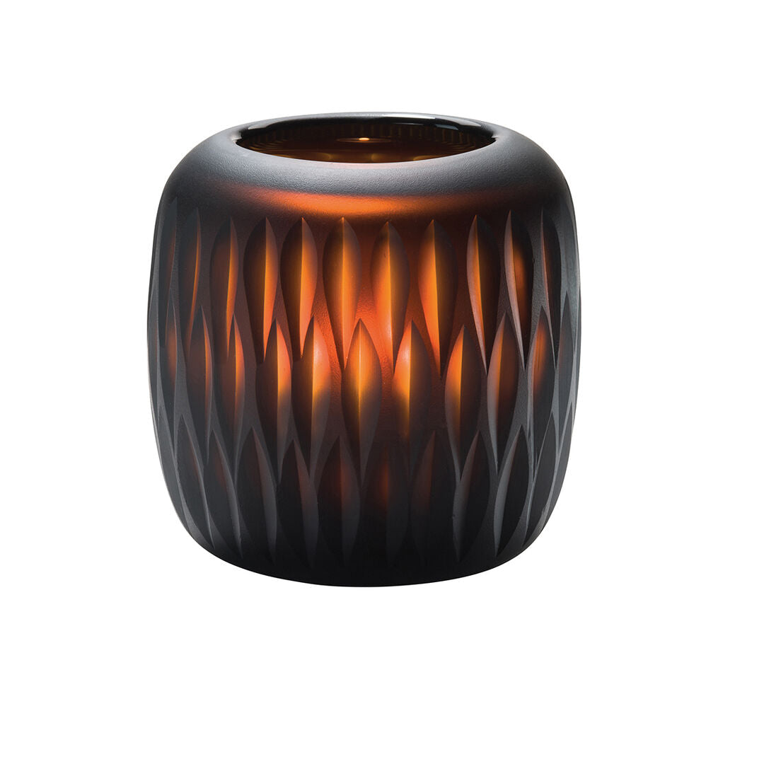 Mystic Black & Amber Glass Votive 10.8 x 10.2cm (4 1/4 x 4") - Pack 18