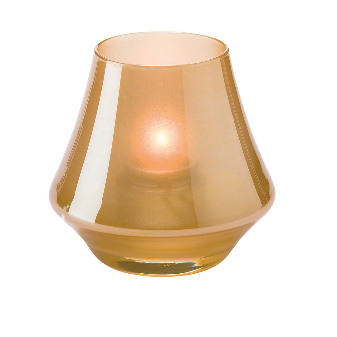 Chime Satin Gold Glass Votive 7 x 8.9cm (2 3/4 x 3 1/2") - Pack 12