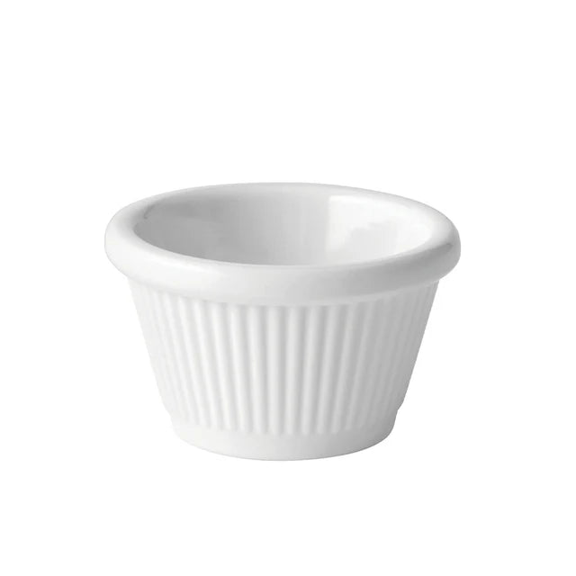 GenWare Melamine White Fluted Ramekin 28ml/ 1oz - Pack 24