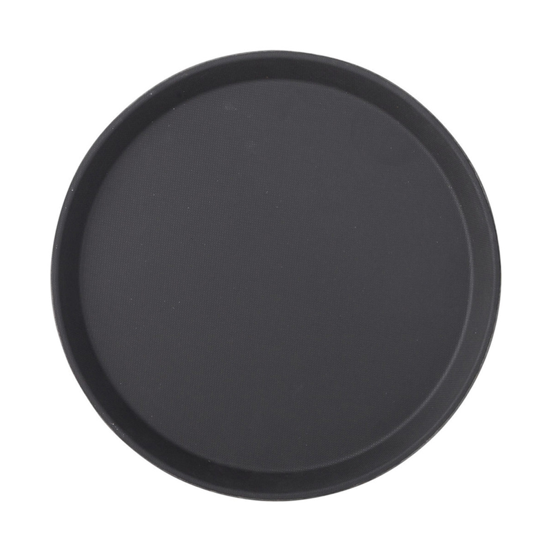 Black Non Slip Tray Round 16" (40.5cm)