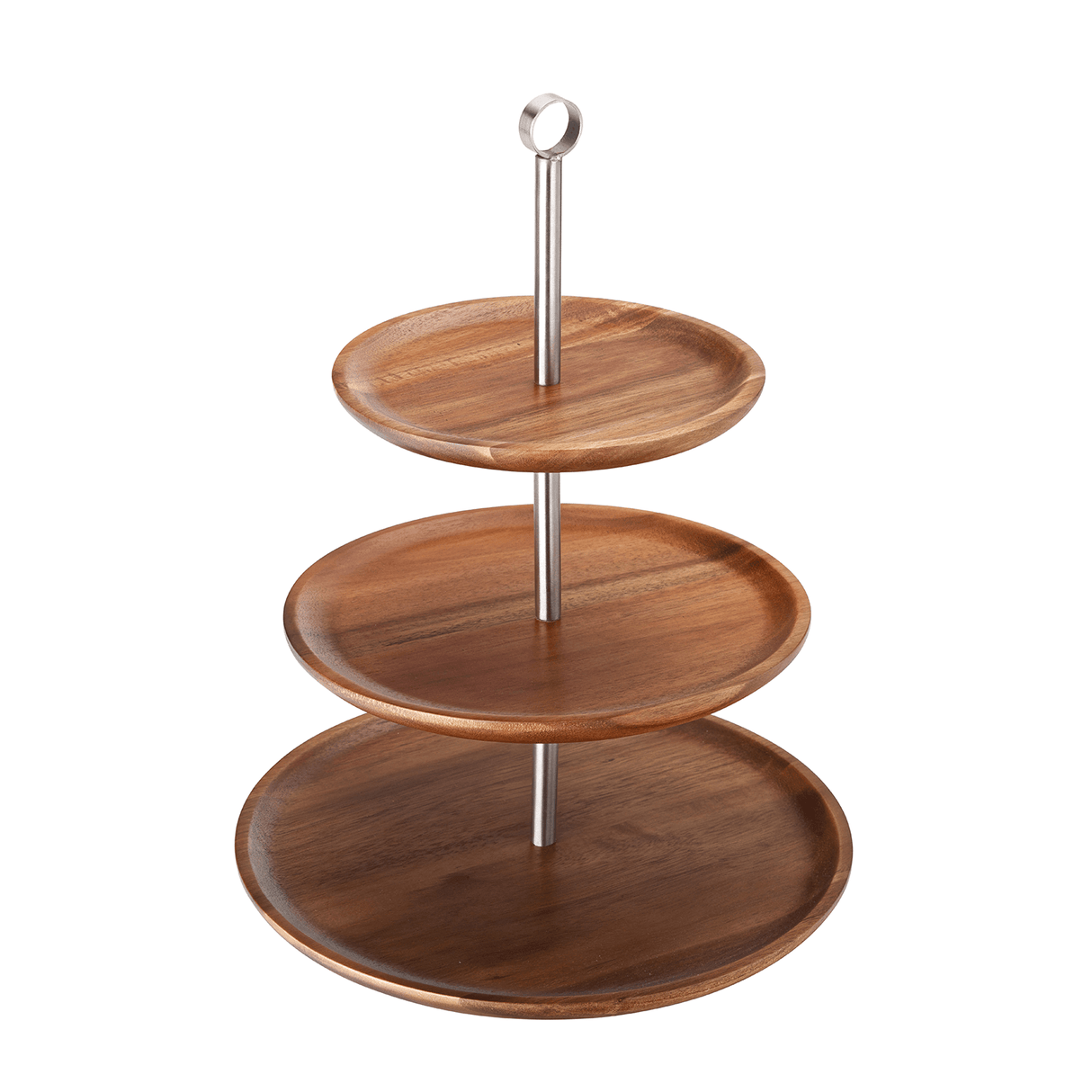 3 Tiered Acacia Sharing Platter 12, 9.75, 8.25"