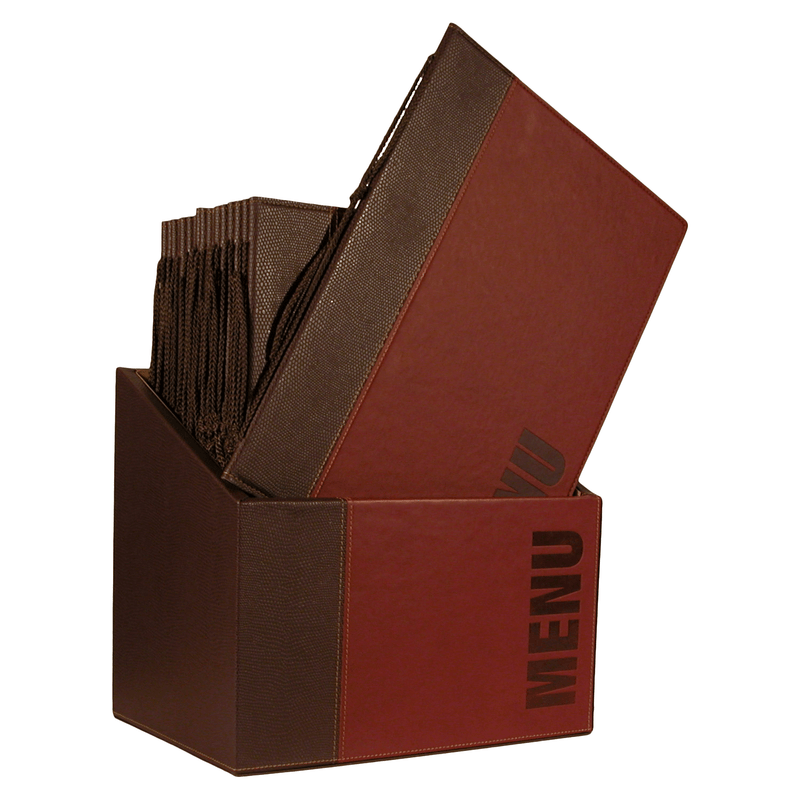 Contemporary Menu Box + 20 A4 Wine Red Menus