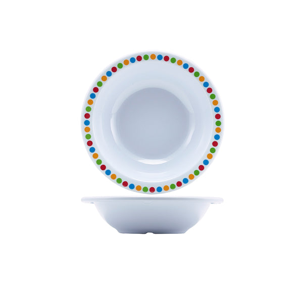 GenWare Melamine Coloured Circles Oatmeal Bowl 15.2cm/ 6"