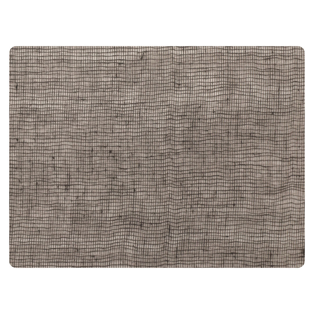 Modern Twist Linen Chocolate Silicone Placemat 30.5 x 40.6cm (12 x 16") - Pack 12