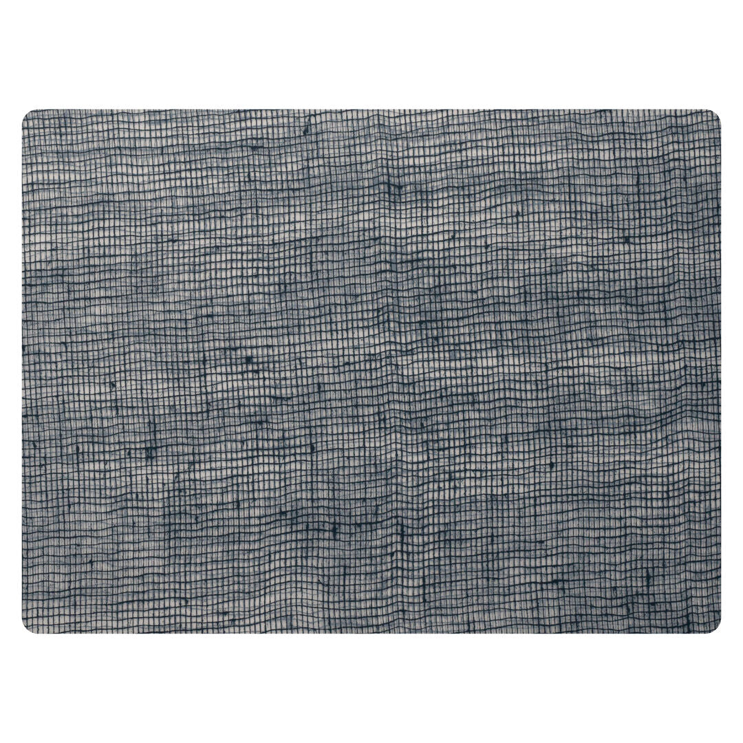 Modern Twist Linen Denim Blue Silicone Placemat 30.5 x 40.6cm (12 x 16") - Pack 12