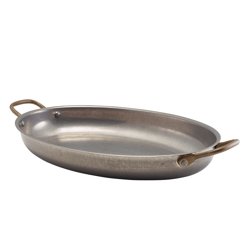GenWare Vintage Steel Oval Dish 34 x 23cm - Pack 3