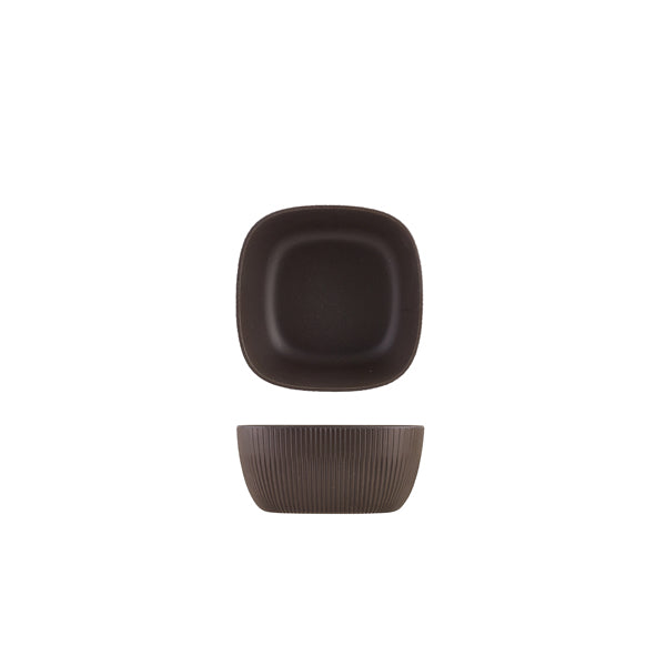 GenWare Melamine Black Aria Square Buffet Bowl 18.5cm - Pack 1