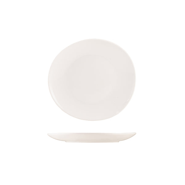Incise Porcelain Soma Coupe Plate 19.5cm/ 7.5" - Pack 6