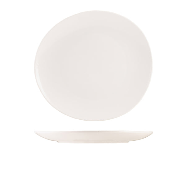 Incise Porcelain Soma Coupe Plate 28cm/ 11" - Pack 4
