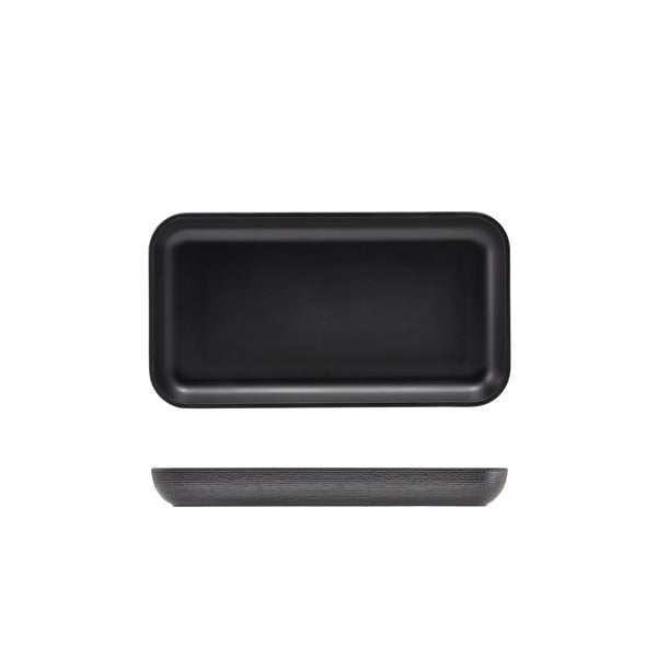 GenWare Melamine Black Jute Platter GN 1/3 - Pack 1