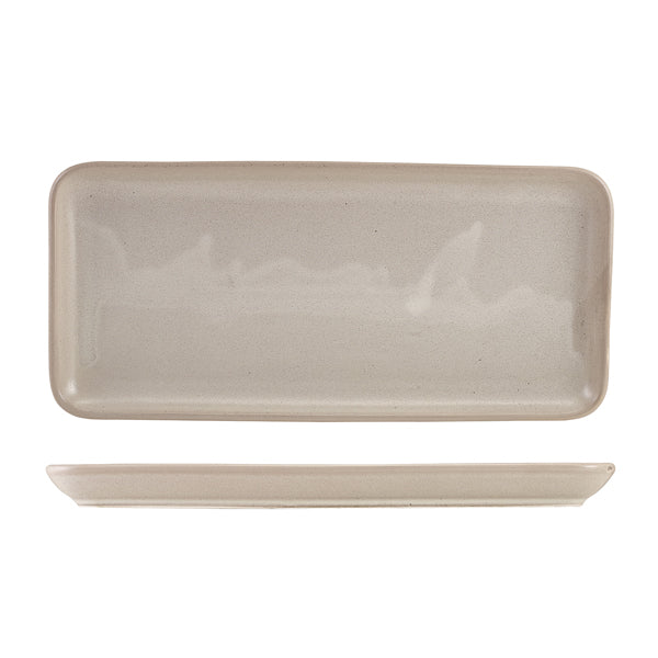 Antigo Porcelain Cinza Narrow Rectangular Platter 36 x 16.5cm - Pack 3