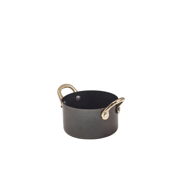GenWare Black Vintage Steel Mini Casserole Dish 9 x 5.25cm - Pack 6