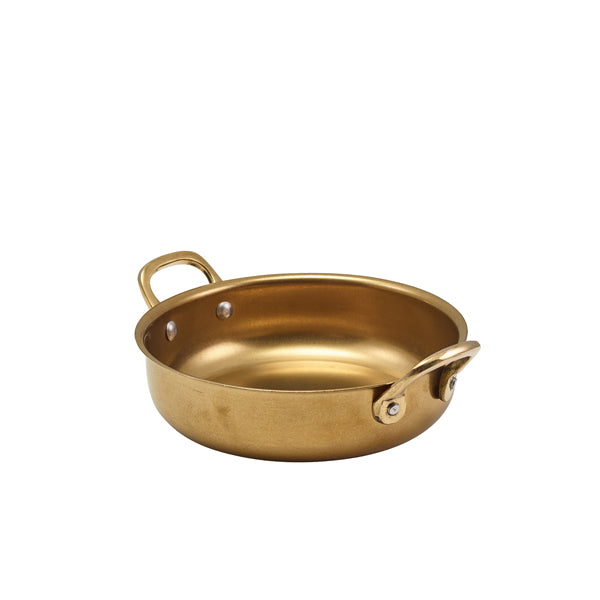 GenWare Gold Vintage Steel Round Dish 15.5 x 4cm - Pack 6