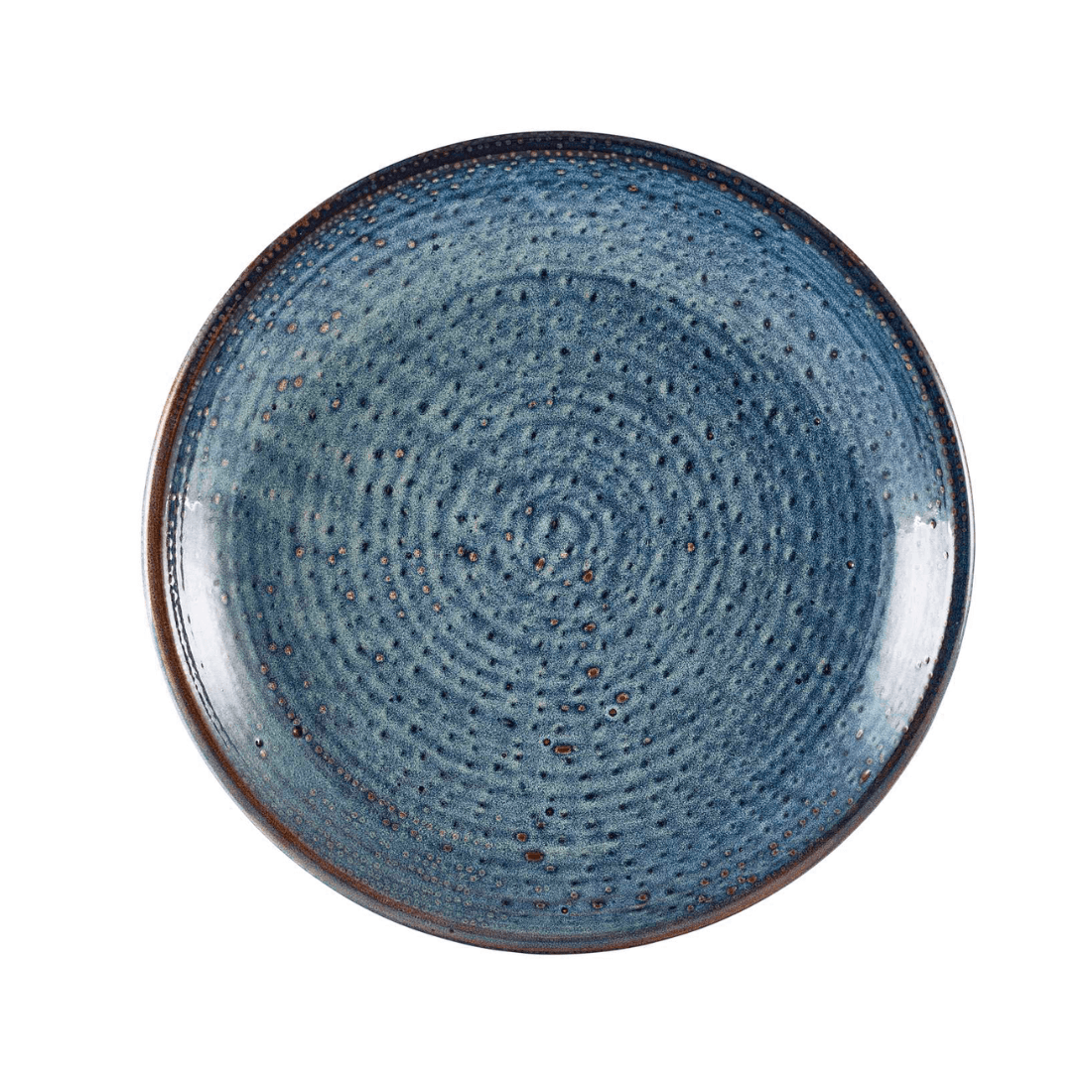 Terra Porcelain Aqua Blue Deep Coupe Plate 28cm